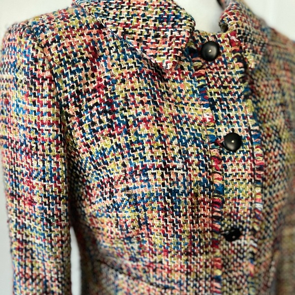 Oscar de la Renta multi colored tweed jacket - Picture 3 of 4